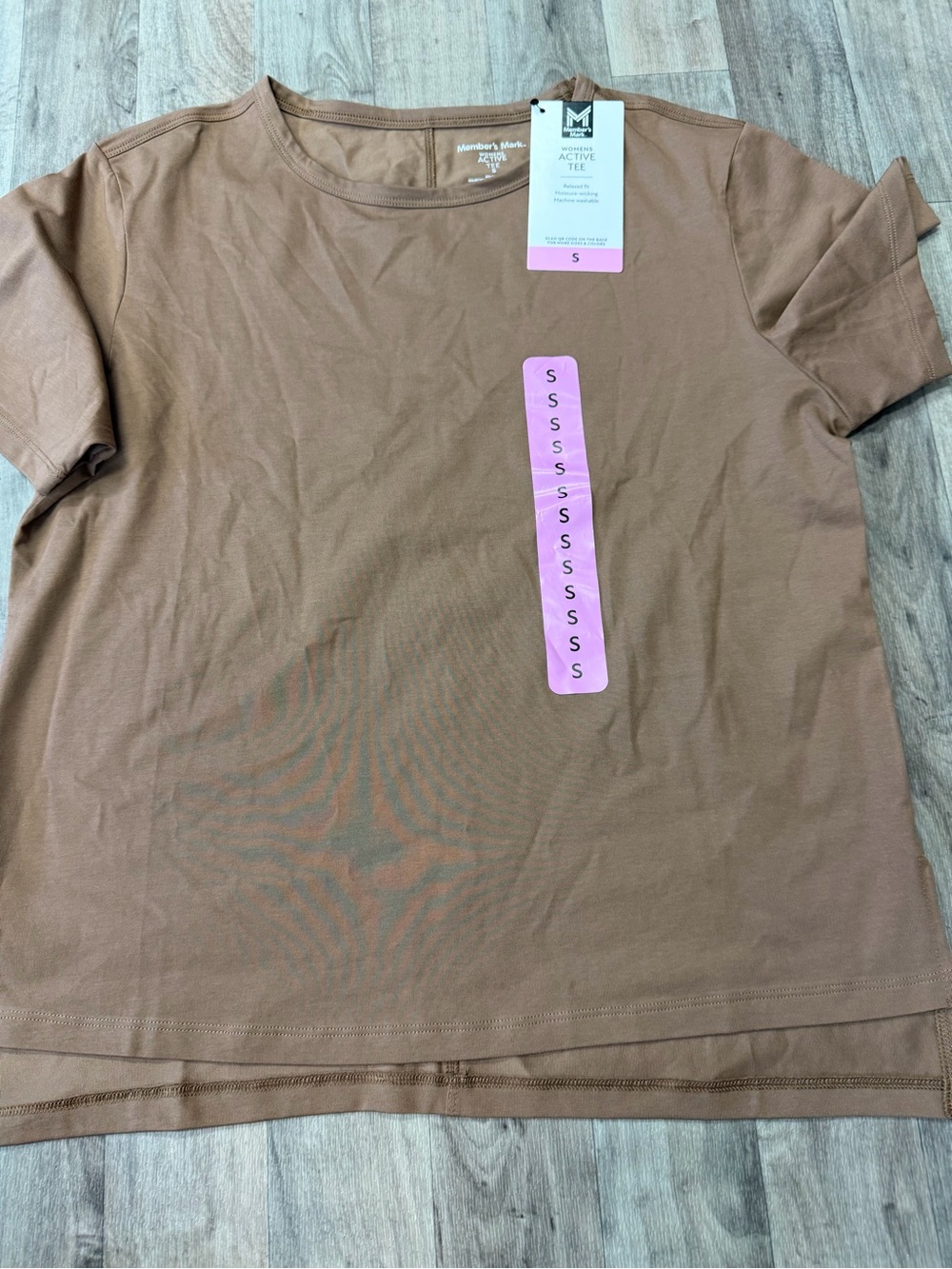 Member’s Mark Women’s Active Tee Brown Size Small NWT